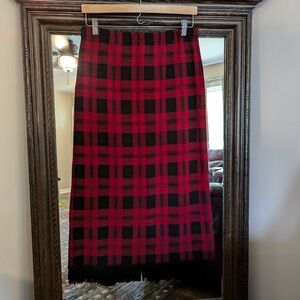 Nina Leonard plaid skirt